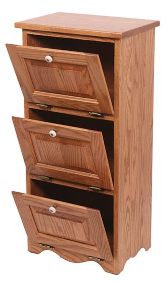 Picture of Solid Wood Potato Bin-Flat Top