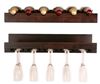 Picture of Amish built Wall mount Solid Wood Stemware Rack