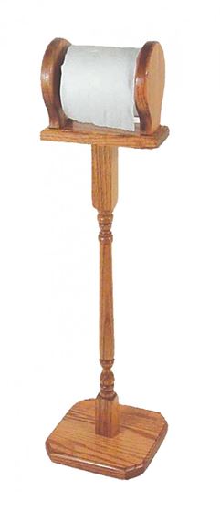 Picture of Solid Oak Toilet Paper Stand