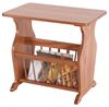 Picture of Solid Oak Magazine Rack End Table Straight Bar