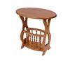 Picture of Solid Oak Magazine Rack End Table Oval Top