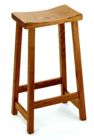 Picture of Solid oak,maple,or cherry Amish built Bar Stool Destiny Style 30"