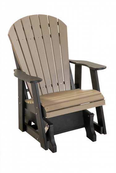Comfort Time Poly 2ft Adirondack Glider, Amish Poly Outdoor Furniture Ohio