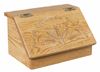 Picture of Solid Wood Bread Box with Wheat Carving
