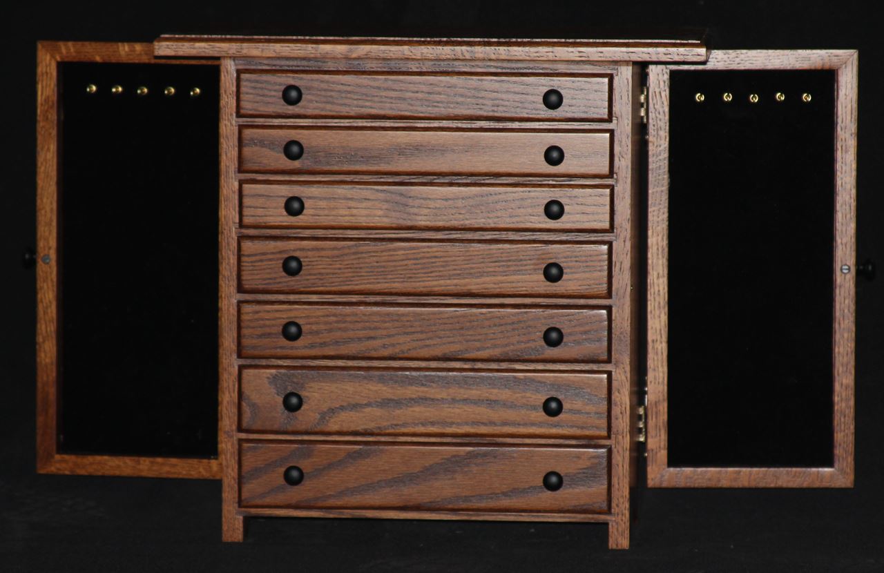 Four Seasons FurnishingsAmish Made FurnitureAmish made Jewelry Chest w\/7 drawers 